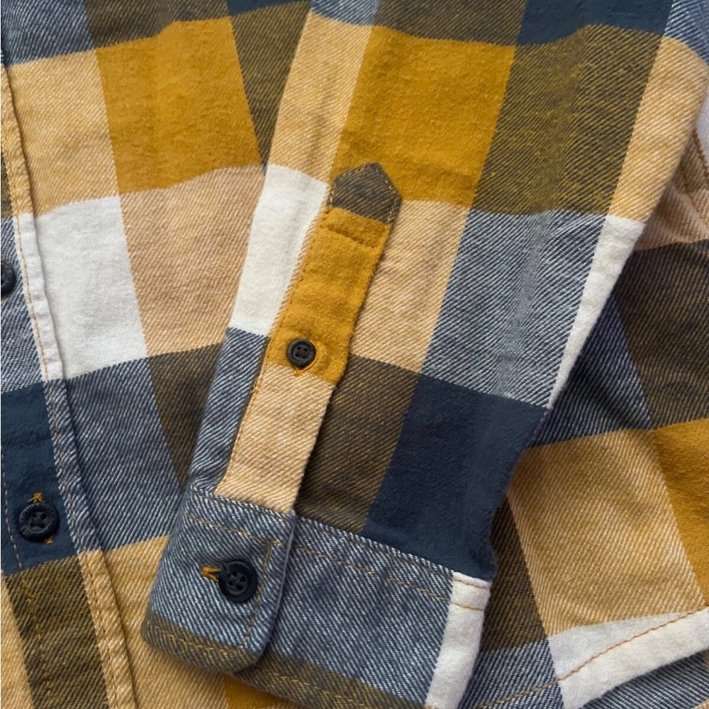 Quiksilver Motherfly Boy Flannel Shirt Boys Large Long Sleeve Plaid Button-Up - Picture 5 of 8